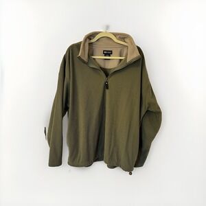 Faded Glory Mens Half Zip  Corduroy Pullover Sweater Size XLarge Green